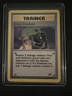 Pokemon TCG Trainer Erika's Kindness Gym Challenge Rare Unlimited Card MP - Image 1