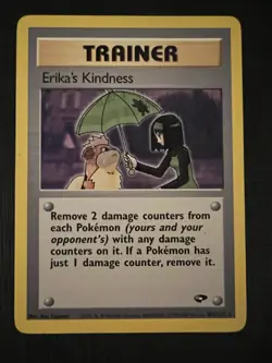 Pokemon TCG Trainer Erika's Kindness Gym Challenge Rare Unlimited Card MP - Image 3