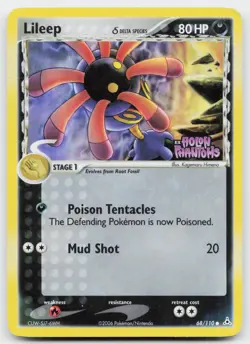 Lileep 68/110 Common Holon Phantoms (STAMP) Pokemon Reverse Holo Lightly Played - Image 1