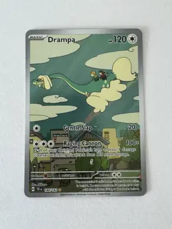 Pokemon TCG Drampa 184/162 SV05 Temporal Forces Illustration Rare Full Art Holo - Image 1