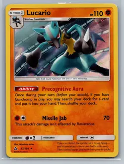 2018 Lucario 67/156 Holo Rare Ultra Prism NM/MT - Pokemon TCG - Image 1