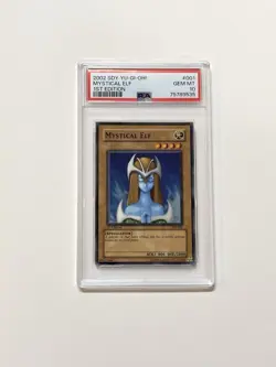 2002 YU-GI-OH! STARTER DECK: YUGI 1ST ED #001 MYSTICAL ELF PSA 10 - Image 1