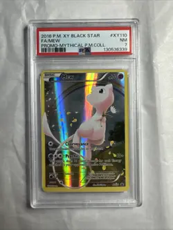 2016 P.M. XY Black Star FA/MEW #XY110 Promo-Mythical P.M. Collection PSA 7 - Image 1