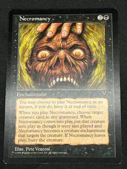 Magic the Gathering MTG Necromancy Black Visions Uncommon - Image 1