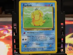 Psyduck 65/82 Team Rocket MP Pokemon Card WOTC Vintage Common Kanto Water - Image 3