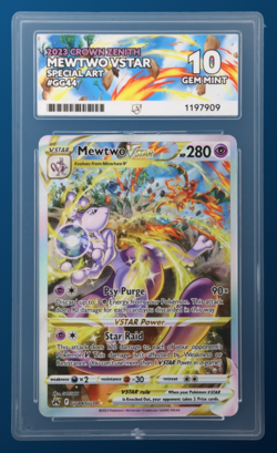 Ace 10 Mewtwo VSTAR GG44/GG70 Crown Zenith Pokemon Card PERFECT SUBS - Image 1