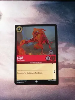 Scar, Fiery Usurper 122/204 Foil Common Lorcana First Chapter Card - Image 1