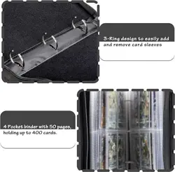 Card Binder 50 Pages 400 Cards Card Holder Card Album for Sports Card Collector - Image 2