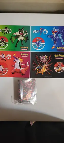 Huge Pokemon Card Lot 200+ Cards Charizard Tin Mini Binder 4 Sticker Sheets - Image 2