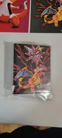 Huge Pokemon Card Lot 200+ Cards Charizard Tin Mini Binder 4 Sticker Sheets - Image 5