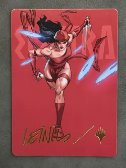 Elektra, Daughter of the Hand - Gold Stamped Signature Art Card MSH Art NM MTG - Image 1