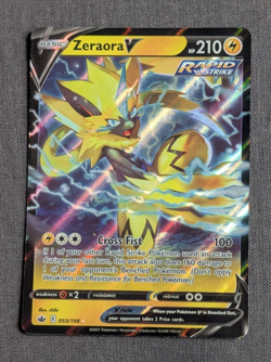 Pokemon TCG Card Zeraora V 053/198 Swsh06: Sword & Shield - Chilling Reign Holo - Image 1