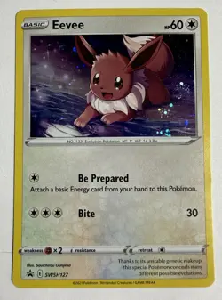 EEVEE SWSH127 HOLO PROMO SWORD & SHIELD PROMO POKEMON LP - Image 1