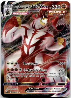 Single Strike Urshifu VMAX 086/163 Holo Ultra Rare Battle Styles Near Mint - Image 1