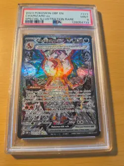 2023 Pokemon OBF English Charizard ex Special Illustration Rare PSA 9 - Image 1