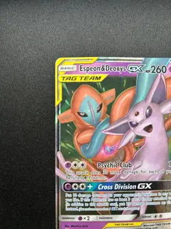 Pokemon: Espeon & Deoxys GX TAG TEAM 72/236 Ultra Rare Unified Minds - Image 4