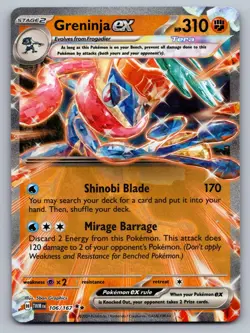 Greninja ex 106/167 Double Rare Twilight Masquerade Pokemon NM - Image 1