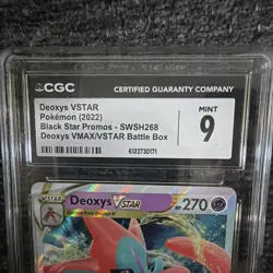 CGC 9 Deoxys VSTAR Holo Black Star Promo SWSH268 English 2022 - Image 3