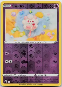 Swirlix 083/195 Common Silver Tempest Pokemon Reverse Holo Near Mint - Image 1