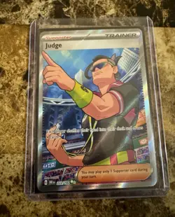 Pokemon TCG Judge 222/182 Sv10 Destined Rivals Ultra Rare Full Art Holo English - Image 1