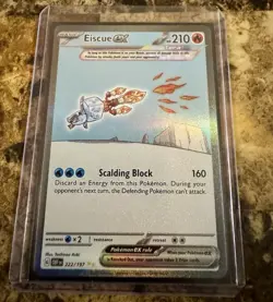 Eiscue ex 222/197 SV03 Obsidian Flames Ultra Rare Holo English Near-Mint - Image 1
