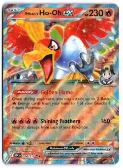 Ethan's Ho-Oh ex 026/217 ME: Ascended Heroes Holofoil EN Pokemon NM - Image 1