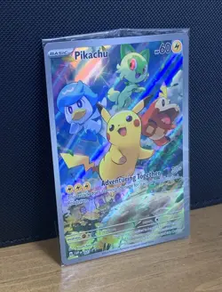 Pikachu SVP 027 Scarlet & Violet Promo Holo Promo 60 HP English 2023 (SEALED) - Image 3
