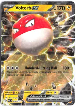 Voltorb ex 058/217 Double Rare ME: Ascended Heroes Pokemon - Image 1