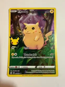 PIKACHU 005/025 HOLO RARE CELEBRATIONS POKEMON HOLO NM - Image 1