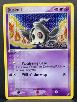 2005 Pokemon EX Deoxys Duskull 58/107 Reverse Holo Foil Stamped LP/NM - Image 1