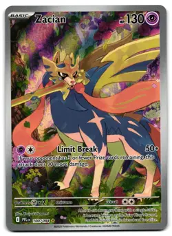 Zacian 100/094 - 🌊 Phantasmal Flames Illustration Rare Pokemon TCG 🖤 - NM - Image 1