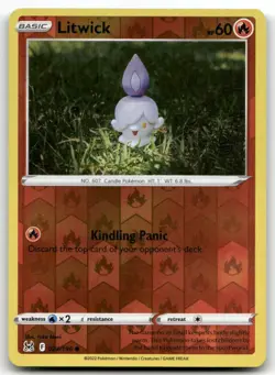 Litwick 024/196 Common Lost Origin Pokemon Reverse Holo Near Mint - Image 1
