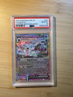 Pokemon Sylveon ex Prismatic Evolutions Stamped 041/131 Holo Promo PSA 10 - Image 1