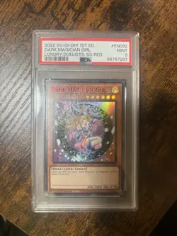 YuGiOh Dark Magician Girl LDS3-EN082 Red Ultra Rare 1st Ed Foil PSA 9 - Image 1