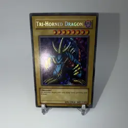 Konami Yu-Gi-Oh! Tri-Horned Dragon LOB-000 Secret Rare Holo Unlimited - Image 1