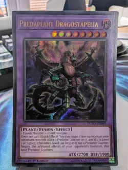 YuGiOh! Predaplant Dragostapelia DUPO-EN069 Ultra Rare 1st Ed - Image 1