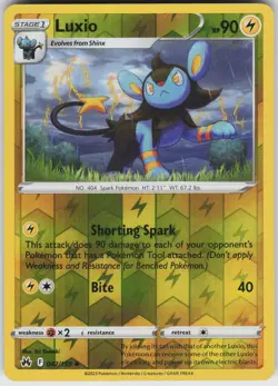 Pokemon Luxio (42) 042/159 Crown Zenith LP card Reverse Holo - Image 1
