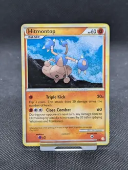 Hitmontop 5/123 Holo Rare HeartGold SoulSilver Base Set Pokemon Card LP/NM - Image 1