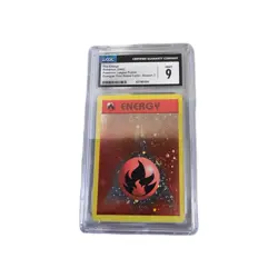 CGC 9 MINT Fire Energy REVERSE HOLO Promo LEAGUE Energize Pokemon Card - Image 1