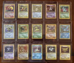 1st Edition Jungle Fossil Holo Pokemon Card Lot Jolteon Flareon Lapras Near Mint - Image 1