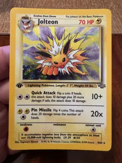 1st Edition Jungle Fossil Holo Pokemon Card Lot Jolteon Flareon Lapras Near Mint - Image 4