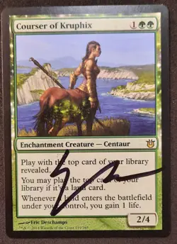 MTG Courser of Kruphix- Signed -Born of the Gods Magic the Gathering Card #119 - Image 1