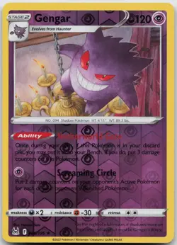 Gengar 066/196 Holo Rare Lost Origin Pokemon Reverse Holo Near Mint - Image 1