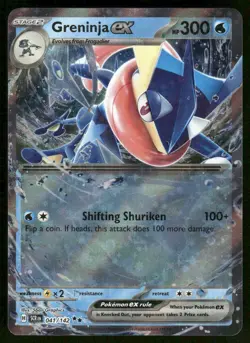 Pokemon Cards Greninja ex 41/142 Stellar Crown Double Rare NM - Image 1