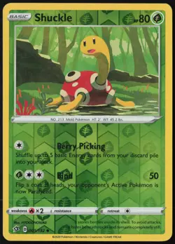 Shuckle 005/192 Rebel Clash Uncommon Reverse Holo Pokemon NM - Image 1