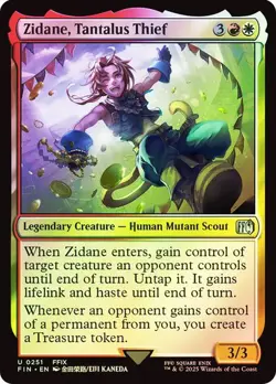 Zidane, Tantalus Thief MTG MAGIC LEGENDARY HUMAN MUTANT SCOUT FOIL RARE - Image 1