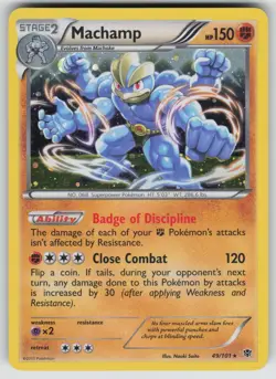Machamp 49/101 Holo Rare Plasma Blast Pokemon Lightly Played - Image 1
