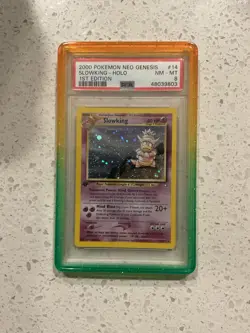 Pokemon TCG Slowking 14/111 Neo Genesis Holo 1st Edition PSA 8 (2000) - Image 1