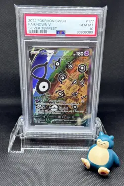 Pokemon Unown V Sword & Shield: Silver Tempest 177/195 PSA 10 - Image 1