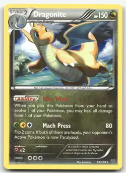 Dragonite 51/108 Rare Roaring Skies Pokemon Near Mint - Image 1